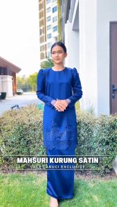 (RAYA 2026) MAHSURI Kurung Satin Vlentino Renda Labuci Ekskusif sedondon di hari raya