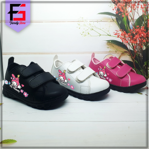 Sepatu Sneakers My MELODY Anak Perempuan Fashion Trendy / Sepatu Kets Perekat Anak Motif Bunny Lucu
