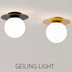 Retail And Wholesale Nordic Aisle Light Simple Glass Creative Balcony Ceiling Lamp Porch Entrance Hall Cloakroom Corridor