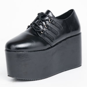 Giày Cao Gót Đế Xuồng 10CM Phong Cách Glam Rock Punk Thập Niên 70 Kiểu Gothic Cosplay JK Dành Cho Nam Mũi Tròn Đế Cao Su Giày Dự Tiệc