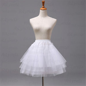 Full Shape Hoop Skirt 5 Ruffles Layers Ball Gown Petticoat Underskirt Slip for Wedding Dress Adjustable Waist