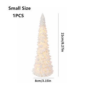 other | New Resin Mini Christmas Tree Tabletop Decoration Item Christmas Decoration Creative Night Light Small Christmas Gift Item