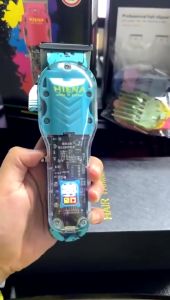 HIENA HI-205 NEW Transparent Hair Clipper Professional Electric Hair Clippers Built-in 2000mAh battery Stainless steel material & LCD display