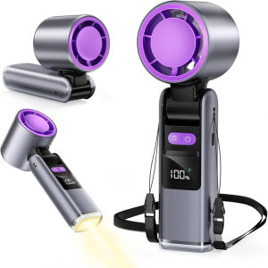 Portable Handheld Cooling Fan 4000mAh USB Rechargeable 100 Speed AdjustableFanWith LED Display For Travel Camping Outdoor Office