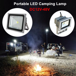 Angelila Low Voltage Led Camping Lamp 10W 20W 30W 50W 100W Portable Night Fishing Lights DC12V-DC24VOutdoor Light Waterproof IP65 Led Work Light Portable Camp Barbecue Lamp