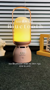 Đèn ngủ+Loa không dây GOOJODOQ Bluetooth 5.4Âm thanh nổi 360°Đèn cảm ứng 3 cấp độLoa đa chức năng