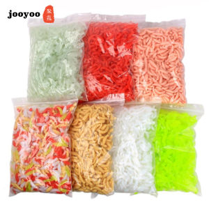 50 Pcs 20MM Soft Fishing Lure Hooks Breadworm Fish Silicone Artificial Bait Fishy Smell Shrimp Additive Lifelike Unpainted Lures