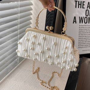 Fairy Small Bag Womens 2024 New Arrival Fancy Pearl Hand Chain Bag for Cheongsam National Style Dinner Crossbody Bag