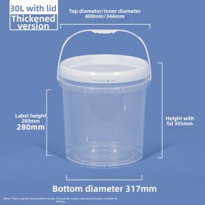 Food Grade Thick Transparent Square Plastic Bucket