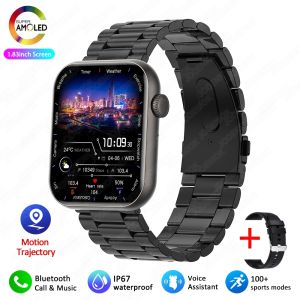 New Bluetooth Call Smart Watch 1.53 Inch AMOLED Full Screen Touch Heart Rate Voice Assistant 100+ Sports Mode Mens Smartwatches