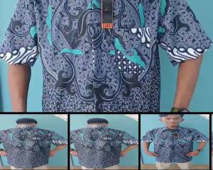 kemeja pria batik motif dimensi estuco terbaru 2024 remaja dan dewasa