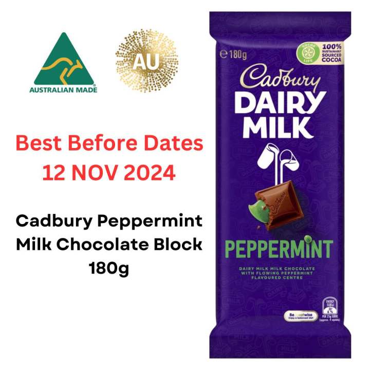 Cadbury Peppermint Block 180g (BBF NOV 2024) | Lazada.co.th