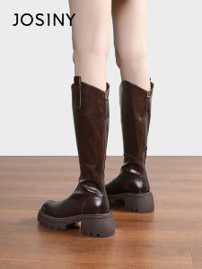 Josiny | Warm Lined Tall Boots Small Women Elevator Long Boots