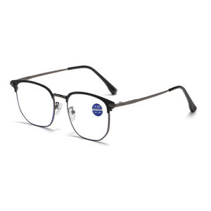 JN IMPRESSION Chống Đèn xanh dương siêu nhẹ khung lông mày cao cấp kinh doanh Kính đọc sách độ nét cao