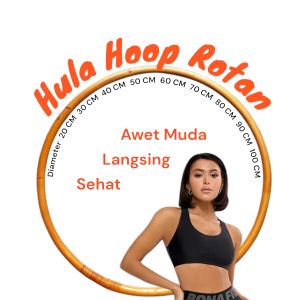 Hula Hoop Rotan Asli Hulahoop Rotan Holahop Pernis Halus Ukuran Anak dan Dewasa