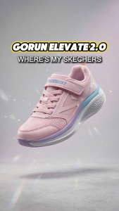 Skechers Girls GOrun Elevate 2.0 WhereS My Skechers Running Shoes - 303983L-LTPK Air-Cooled Goga Mat Kasut Sneaker Performance Sport Budak Perempuan