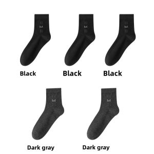miiow | Mens Mid-Calf Breathable Mesh Socks Thin Antibacterial Anti-Odor Sweat Absorbent Business Long Socks Summer Cotton MiiOW Cat Person