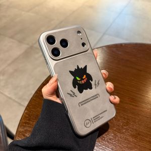 CHUANGYIWEI | Titanium Grey Cartoony Laser Gengar Patterned Phone Case