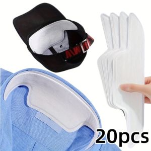 10/20pcs Hats Collar Sweat-Wicking Pads Inner Lining Protection Stickers Disposable Absorbent Dryness Patch for Caps Shirt Liner