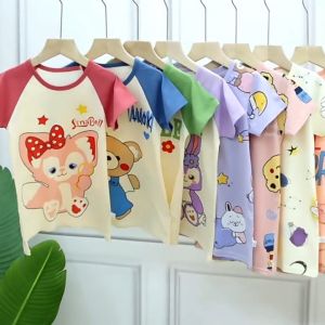 【C101】Girls Korean nightdress Cotton short sleeves nightgown Pajamas Kids Fashion Kuromi dress Girl clothing sleepwear 女童纯棉睡裙