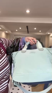 LK-270 (PL 315) 🙊กระเป๋า 2in1 ถือ+สะพายข้าง เนื้อผ้าร่ม สวยจริงจังมาก 😆ทรงสวยซิปสวยใส่ของได้เยอะ