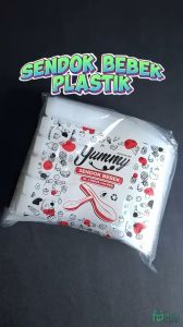 Sendok Bebek Plastik 144 pcs Sendok Makan Bening Putih Susu isi 12 lusin