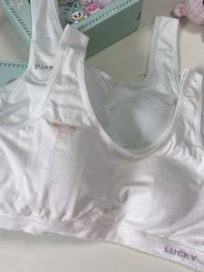 Blue Overture Teenage Girls Sports Bra Seamless Soft Cup Vest Style Underwear for Growing Teens Fixed Strap No Closure Modal Fabric