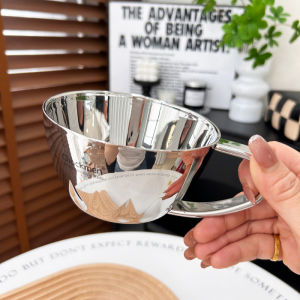 Bát Thép Không Gỉ 18/10 Có Tay Cầm Hai Lớp Bát Ăn Sáng Bát Đựng Sữa Bát Đựng Súp Bát Hình Hoa Sen Bát Đựng Thức Ăn Bát Đựng Súp