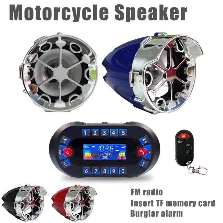 Motorcycle Bluetooth Speaker Amplifier Output 2.1A Music MP3 Player ...