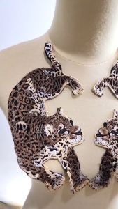 sepasang bordir tiger harimau import