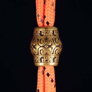 Retro Bronze Waist Bead Knife Pendant EDC Umbrella Rope Flashlight Keychain Pendant DIY Single Hole Accessory Pendant