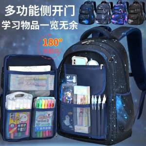 Balo Học Sinh Tiểu Học Dung Tích Lớn Kiểu Tủ Lạnh Mở Bên Hông Cho Bé Trai Lớp 1 Đến Lớp 6 Balo Đôi Giảm Tải