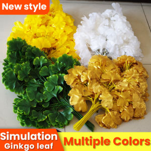 36PCS Artificial Ginkgo Leaves & Plastic Rattan Flowers: DIY Wedding Decorations