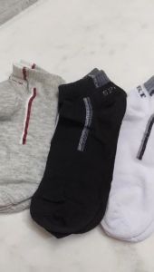 3 pasang kaos kaki olahraga pendek angkle motif garis terbaru pria wanita dewasa