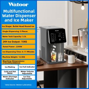 Watoor | Small Commercial Hot & Cold Ice Maker Water Dispenser