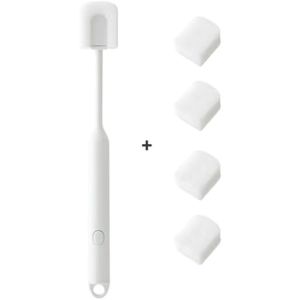 แปรงแก้วแบบยาวพลาสติกสำหรับใช้ในครัวเรือน ด้ามจับยาว ขนแปรงผ้าไนลอน ทำความสะอาดครีมชา ใช้งานง่าย สะดวกสบาย ทำความสะอาดอย่างละเอียด