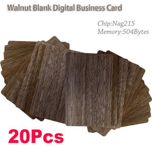 2/5/10Pcs Blank Walnut Business Card RFID Ultralight Card Smart NFC Card for DIY Arts Craft Project Laser Engraving Material