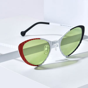 FONEX Titanium Sunglasses Women New in Trendy Fahion Brand Design Cateye Polarized Sun Glasses High-end Japanese Cat Eye Mirrored UV400 Y2K Shades 85850