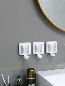 Wall-Mounted Toothbrush & Toothpaste Holder – Adhesive Electric Toothbrush Organizer for Bathroom