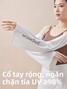 MiiOW | Tay lụa băng chống tia UV cỡ lớn có thể điều chỉnh cho nam và nữ mùa hè rộng rãi thoải mái tay bảo vệ chống nắng