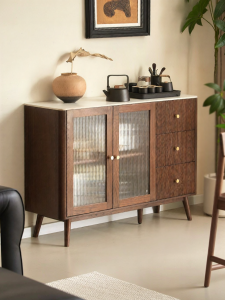 YUANSHI YUANSU | Modern Nordic Solid Wood Ceramic Sideboard