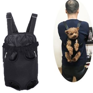 CREZI Pet Carrier: Five-Hole Dog Carrier & Mesh Breathable Backpack