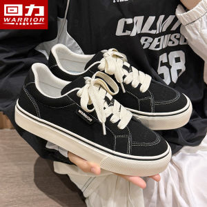 Warrior | Easy-On Design Black Thick Sole Casual Shoes