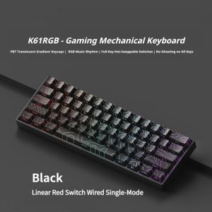 NexusClick 61 Keys Magnetic Gaming KeyboardHot Swappable RGB Mechanical Wired Keyboard PBT Keycaps Mini 60% Layout Pro Esports