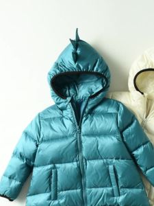 Mùa Thu Đông Trẻ Em Khủng Long Áo Khoác Dù Áo Khoác Chống Gió Làm Dày Ấm Snowsuit Cho Bé Trai Bé Gái Có Dây Kéo Có Mũ Trùm Đầu Áo Khoác Ngoài