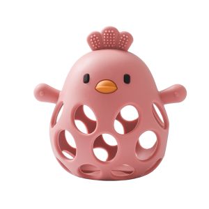 Baby Teether Silicon Gloves Kids BPA Free Colorful Cartoon Chicken Teething Care Gums Toy Baby Hollow Teething ​Molar Stick Toys