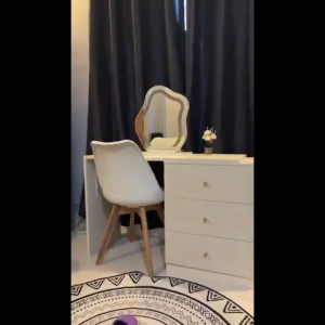 THEATT Nordic Minimalist Vanity Dressing Table Small Space Vanity Table Makeup Table Storage Chest Household Cabinet