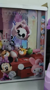 Mainan Mesin Capit Anak-anak Sanrio Mesin Penangkap Boneka Mesin Penjual Boneka Otomatis Pengambil Boneka Hadiah Ulang Tahun Mainan Budak*#