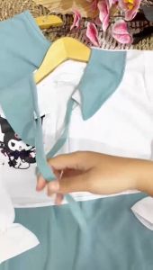 KIROMI SETELAN INER & OUTER DRESS ANAK PEREMPUAN BAHAN CRINKLE 4-11 TAHUN VIRAL MOTIF SABLON DTF KEKINIAN