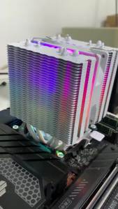 Quạt Tản Nhiệt CPU RGB Silent Với 6 Ống Dẫn Nhiệt Dành Cho Intel LGA 1700/1200/115x Series & AMD AM5/AM4 Màu Đen/trắng Thiết Kế Dạng Tháp Tăng Cường Hiệu Năng